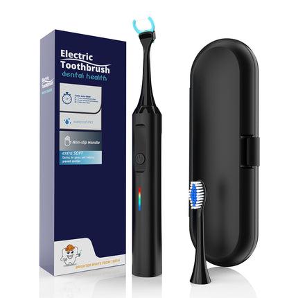 2-in-1 Sonic Electric Toothbrush & Power Flosser Kit - 3 Modes, 31000VPM, IPX7 Waterproof, with Travel Case(black).