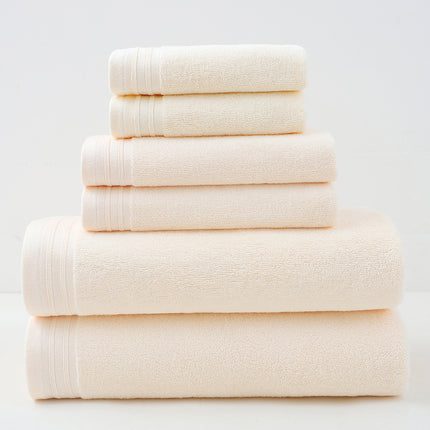 Luxury Combed Cotton Towel Collection - Highly Absorbent, Soft & Durable for Bath, Hand, and Face(Beige).