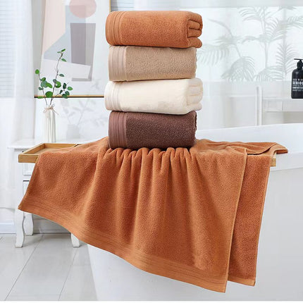 Luxury Combed Cotton Towel Collection - Highly Absorbent, Soft & Durable for Bath, Hand, and Face(Beige).