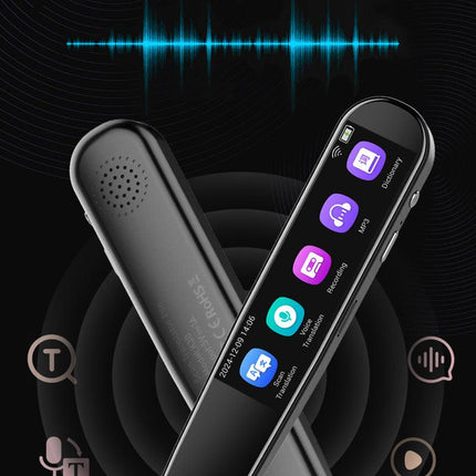 Smart AI Scan & Voice Translator Pen - 112+ Languages, Offline Mode, HD Touchscreen & Dictionary(black).