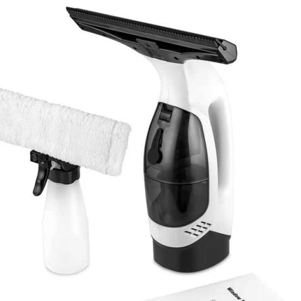 Cordless Window & Surface Vacuum Cleaner Kit - Rechargeable, Streak-Free Squeegee with Spray Bottle(White).