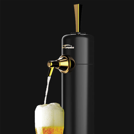 Ultrasonic Beer Foam Creator & Dispenser - Portable Tap for Canned & Bottled Beer with Cooling System(black).