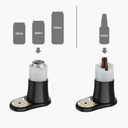 Ultrasonic Beer Foam Creator & Dispenser - Portable Tap for Canned & Bottled Beer with Cooling System(black).