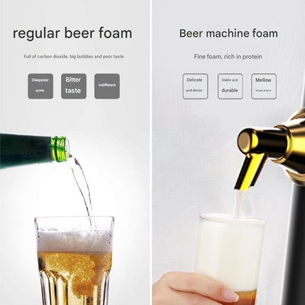 Ultrasonic Beer Foam Creator & Dispenser - Portable Tap for Canned & Bottled Beer with Cooling System(black).