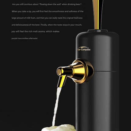 Ultrasonic Beer Foam Creator & Dispenser - Portable Tap for Canned & Bottled Beer with Cooling System(black).