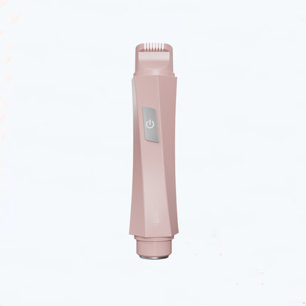 2-in-1 Women's Electric Body Shaver & Facial Trimmer - IPX7 Waterproof, Dual Head with Ceramic Blades, USB Rechargeable(Pink).