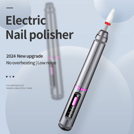 Professional Electric Nail Drill Pen Kit - 3-Speed, Bidirectional, Rechargeable Manicure & Pedicure Tool(Silver Gray).