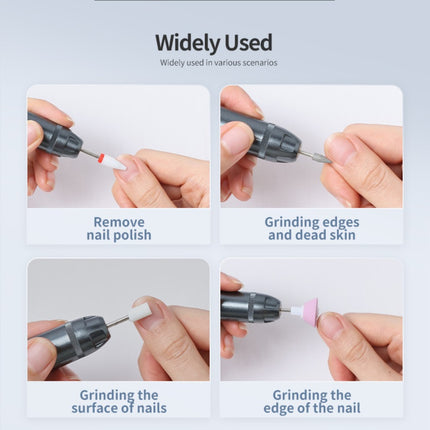 Professional Electric Nail Drill Pen Kit - 3-Speed, Bidirectional, Rechargeable Manicure & Pedicure Tool(Silver Gray).