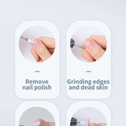 Professional Electric Nail Drill Pen Kit - 3-Speed, Bidirectional, Rechargeable Manicure & Pedicure Tool(Silver Gray).