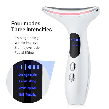 Multi-Function Neck & Face Beauty Device - 4-in-1 LED Light Therapy, EMS Lifting & Anti-Wrinkle Massager(Gradient).