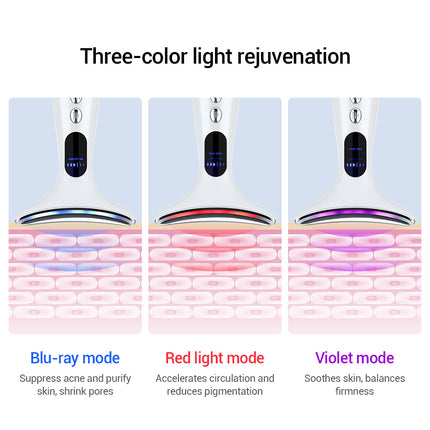 Multi-Function Neck & Face Beauty Device - 4-in-1 LED Light Therapy, EMS Lifting & Anti-Wrinkle Massager(Gradient).