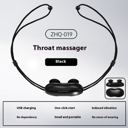 Smart Anti-Snoring Throat Massager - AI-Powered Vibration Sleep Aid, USB-C Rechargeable & Portable(black).