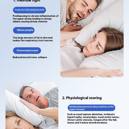 Smart Anti-Snoring Throat Massager - AI-Powered Vibration Sleep Aid, USB-C Rechargeable & Portable(black).