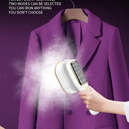 Portable Handheld Garment Steamer & Mini Iron - Smart Temperature Control, Rapid Heating & Powerful Steam for All Fabrics(White).