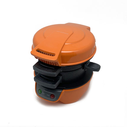 Quick & Easy Multi-Layer Sandwich & Burger Maker with Egg Cooker Plate(Orange).