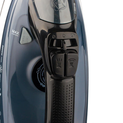 Powerful 2200W Electric Steam Iron with Ceramic Soleplate & Vertical Steam Function(blue).
