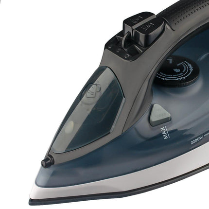 Powerful 2200W Electric Steam Iron with Ceramic Soleplate & Vertical Steam Function(green).