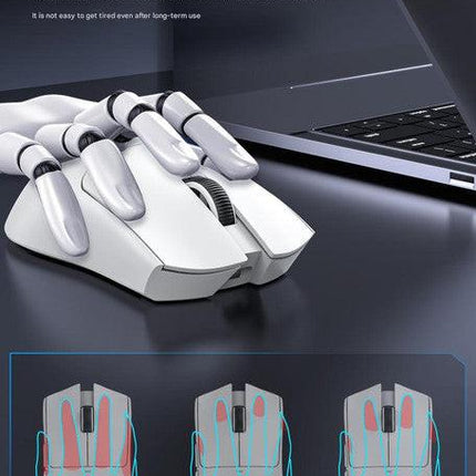 High-Performance Tri-Mode Wireless Gaming Mouse - 22000 DPI, Rechargeable, with RGB Charging Dock(red).