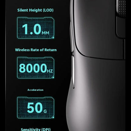 Tri-Mode Wireless Gaming Mouse with 8000Hz Polling Rate, PAW3950 Sensor & Magnetic Charging Dock(Blue).