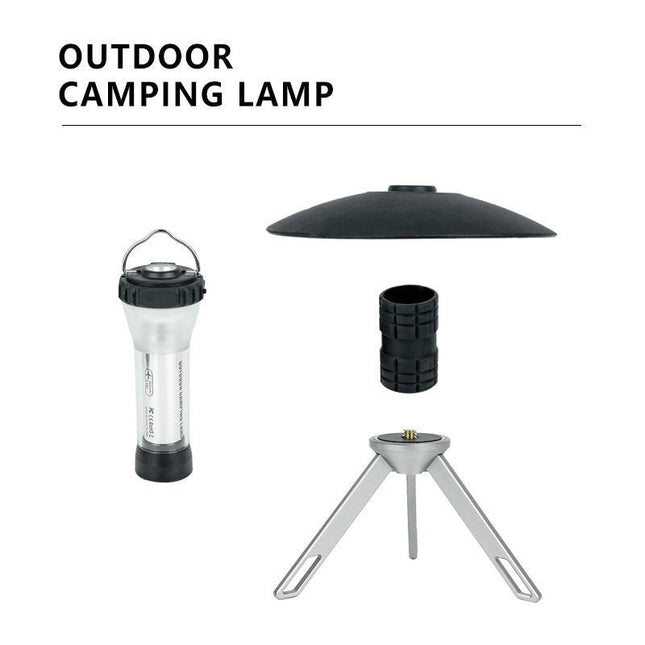 Portable Outdoor Camping Lantern with Tripod Stand, Soft Light Diffuser & USB-C Charging(blue).