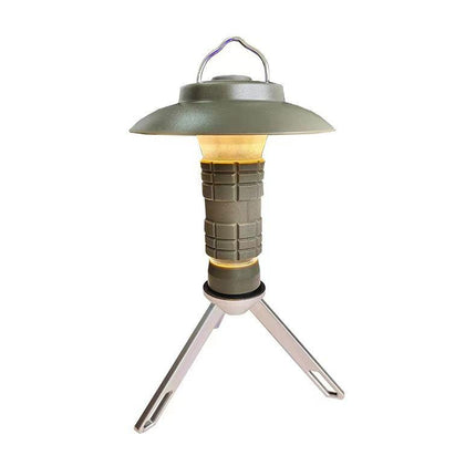 Portable Outdoor Camping Lantern with Tripod Stand, Soft Light Diffuser & USB-C Charging(green).