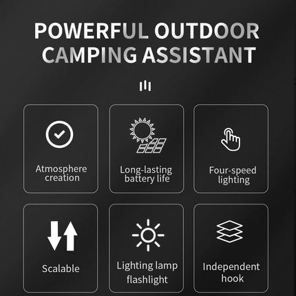 Collapsible LED Camping Lantern with 45-Hour Battery Life, USB-C Charging & Atmosphere Lighting(Khaki).