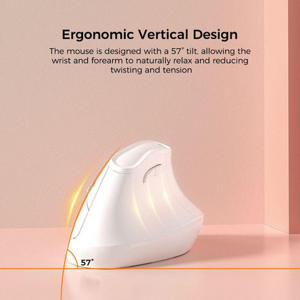 Ergonomic Vertical Mouse - Multi-Device Bluetooth5.0 & 2.4G Wireless, Adjustable DPI, Silent Click(black).