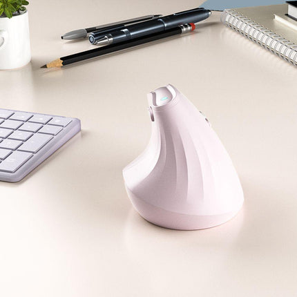 Ergonomic Vertical Mouse - Multi-Device Bluetooth5.0 & 2.4G Wireless, Adjustable DPI, Silent Click(white).