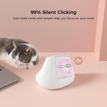 Ergonomic Vertical Mouse - Multi-Device Bluetooth5.0 & 2.4G Wireless, Adjustable DPI, Silent Click(green).
