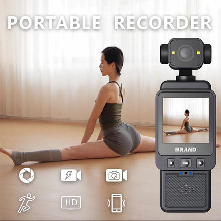 Compact Body Camera with 180° Rotatable Lens, Night Vision, WiFi & Built-in Fill Lights(black+32G).