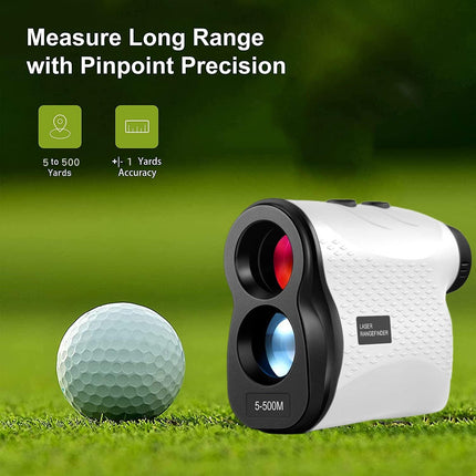 Long Range Laser Rangefinder - 5-500 Yards, Pinpoint Accuracy, Ergonomic Design(White).