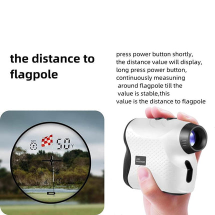 Long Range Laser Rangefinder - 5-500 Yards, Pinpoint Accuracy, Ergonomic Design(White).