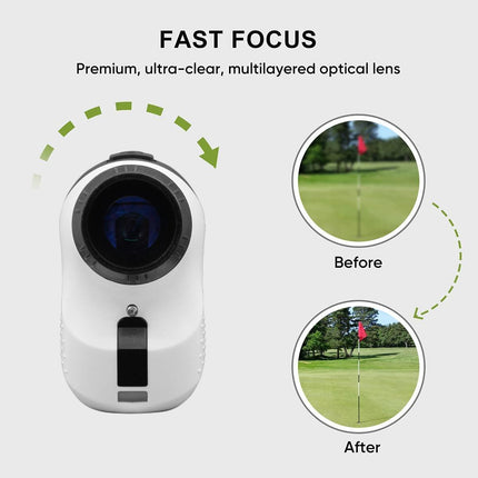 Long Range Laser Rangefinder - 5-500 Yards, Pinpoint Accuracy, Ergonomic Design(White).