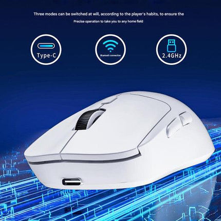75g Ultra-Lightweight Tri-Mode Wireless Gaming Mouse - 1000Hz Polling Rate, 120-Hour Battery(black).