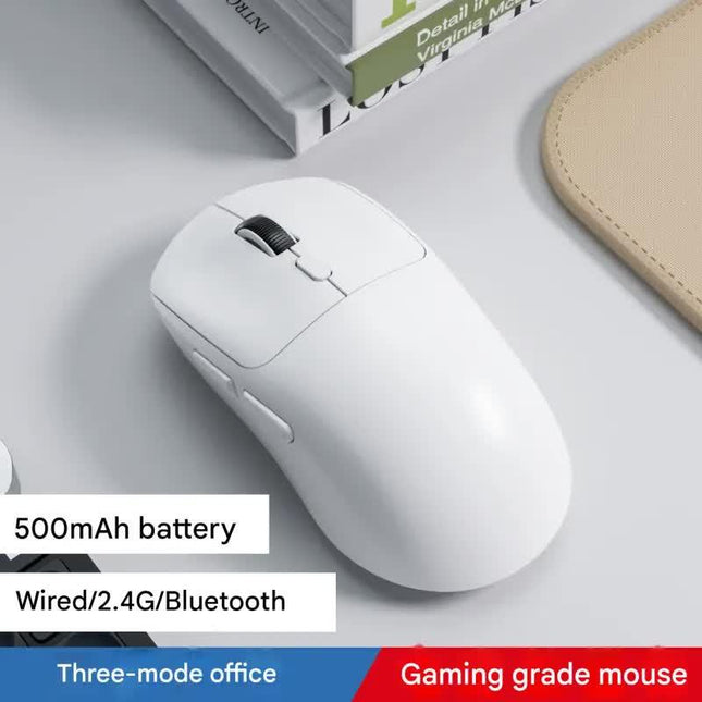 75g Ultra-Lightweight Tri-Mode Wireless Gaming Mouse - 1000Hz Polling Rate, 120-Hour Battery(white).