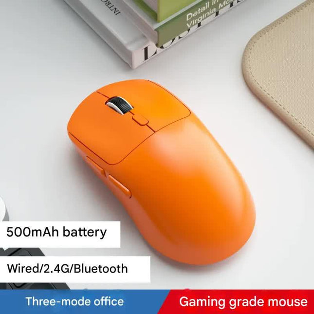 75g Ultra-Lightweight Tri-Mode Wireless Gaming Mouse - 1000Hz Polling Rate, 120-Hour Battery(orange).