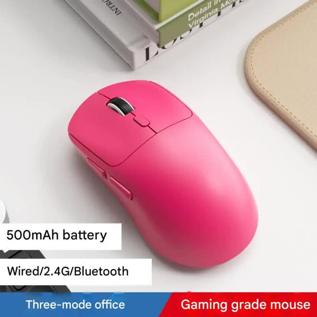75g Ultra-Lightweight Tri-Mode Wireless Gaming Mouse - 1000Hz Polling Rate, 120-Hour Battery(pink).
