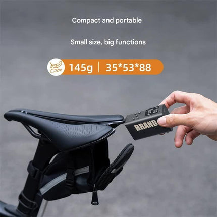 Mini Portable Electric Air Pump - 100 PSI, Digital Display, 50s Fast Inflation, USB Rechargeable(black).