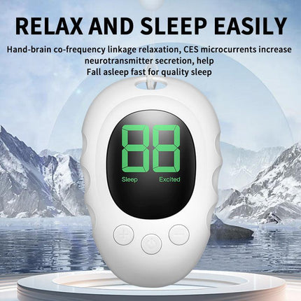 Handheld Microcurrent Sleep Aid Device - USB Rechargeable Pulse Massager for Relaxation & Deep Sleep(green).
