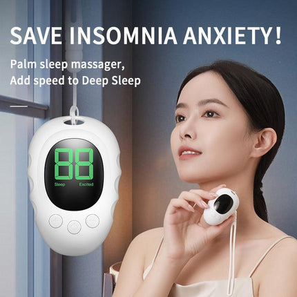 Handheld Microcurrent Sleep Aid Device - USB Rechargeable Pulse Massager for Relaxation & Deep Sleep(green).