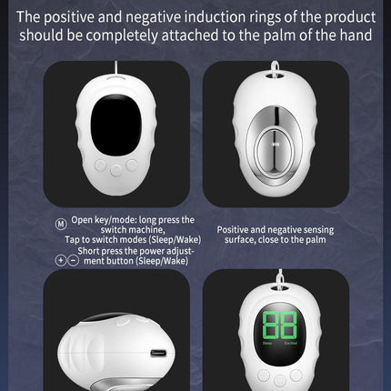 Handheld Microcurrent Sleep Aid Device - USB Rechargeable Pulse Massager for Relaxation & Deep Sleep(green).