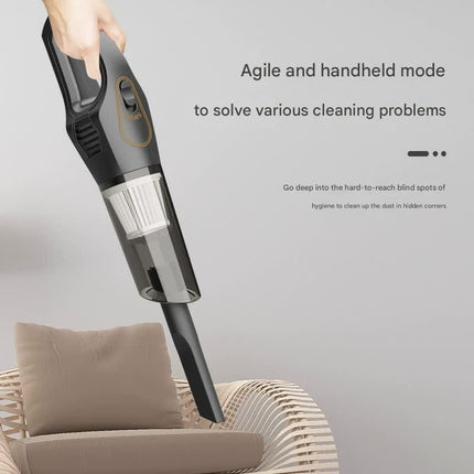 Cordless 2-in-1 Handheld & Stick Vacuum Cleaner with Detachable Water Tank & Dust Mite Remover(black).
