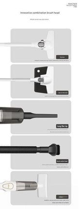 Cordless 2-in-1 Handheld & Stick Vacuum Cleaner with Detachable Water Tank & Dust Mite Remover(black).