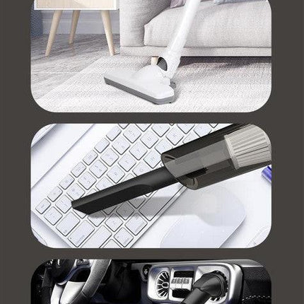 Cordless 2-in-1 Handheld & Stick Vacuum Cleaner with Detachable Water Tank & Dust Mite Remover(black).