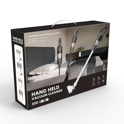 Cordless 2-in-1 Handheld & Stick Vacuum Cleaner with Detachable Water Tank & Dust Mite Remover(black).