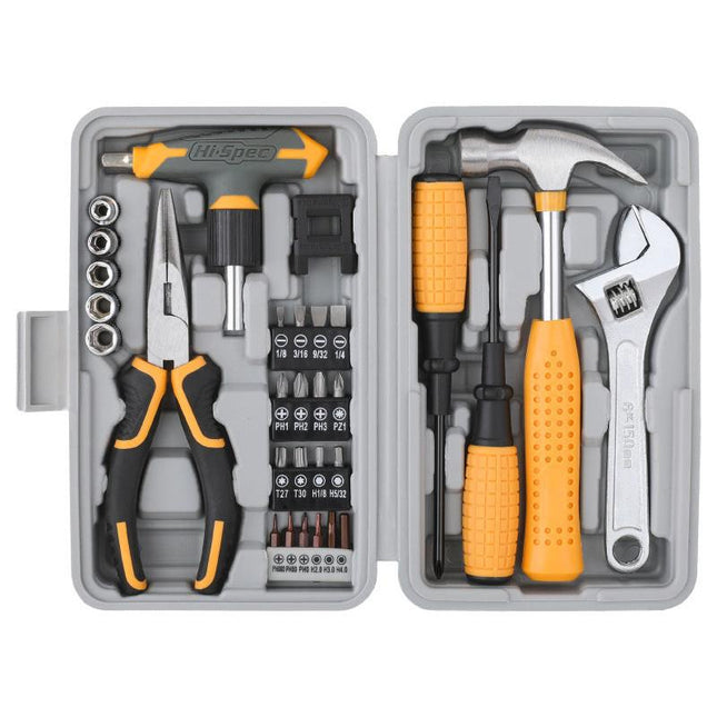 Comprehensive 30-Piece Household Tool Kit - Multi-Functional Home Repair Set with Storage Case(Grey).