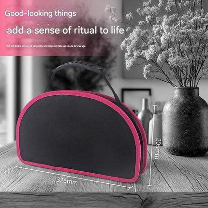 63-Piece Essential Home Repair Tool Kit with Portable Zipper Case(pink).