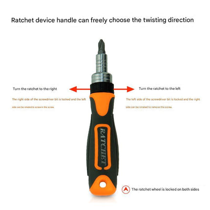 38-Piece Ratchet Screwdriver & Socket Wrench Set - Professional Multi-Bit Repair Tool Kit with Portable Case(orange).