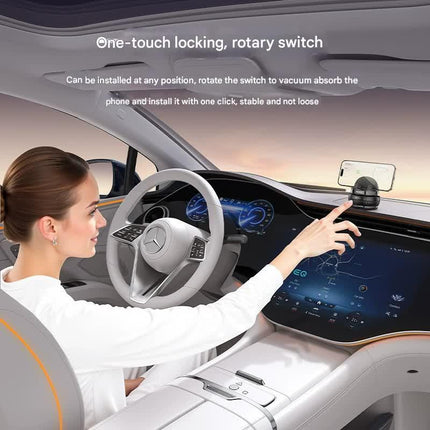 Universal Car Dashboard Phone Holder with Rotary Suction Cup & 360° Rotation(black).
