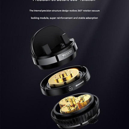 Universal Car Dashboard Phone Holder with Rotary Suction Cup & 360° Rotation(black).